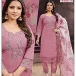 Pink Embroidered Kurta Set